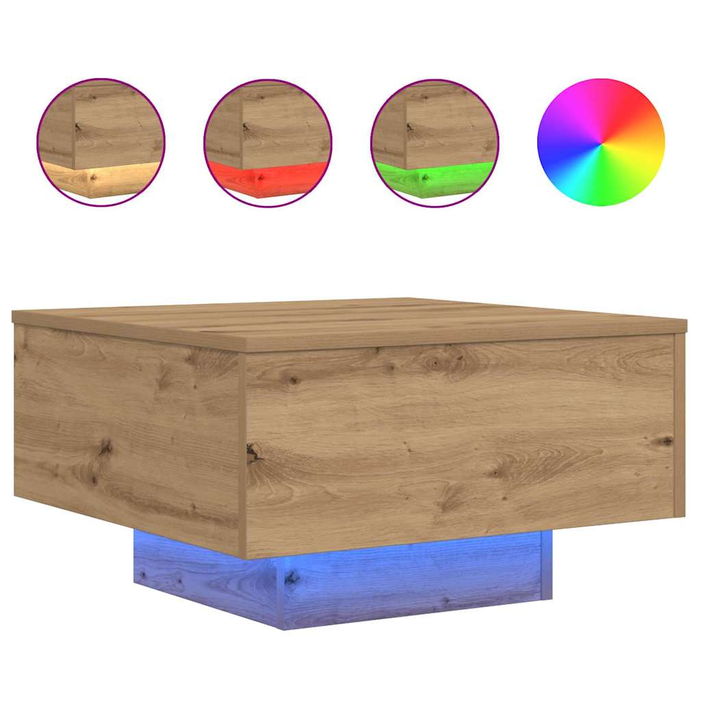 Salontafel Artisan Eiken 55 x 55 x 31 cm Bewerkt hout