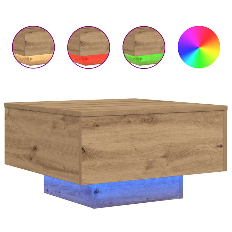 Salontafel Artisan Eiken 55 x 55 x 31 cm Bewerkt hout