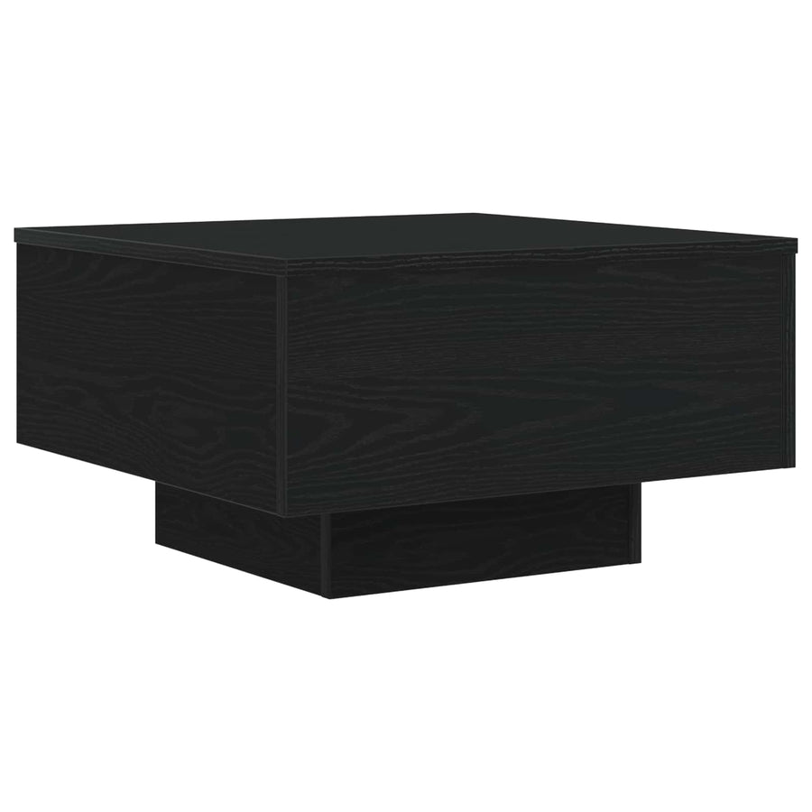 Salontafel Zwart Eiken 55 x 55 x 31 cm Bewerkt hout