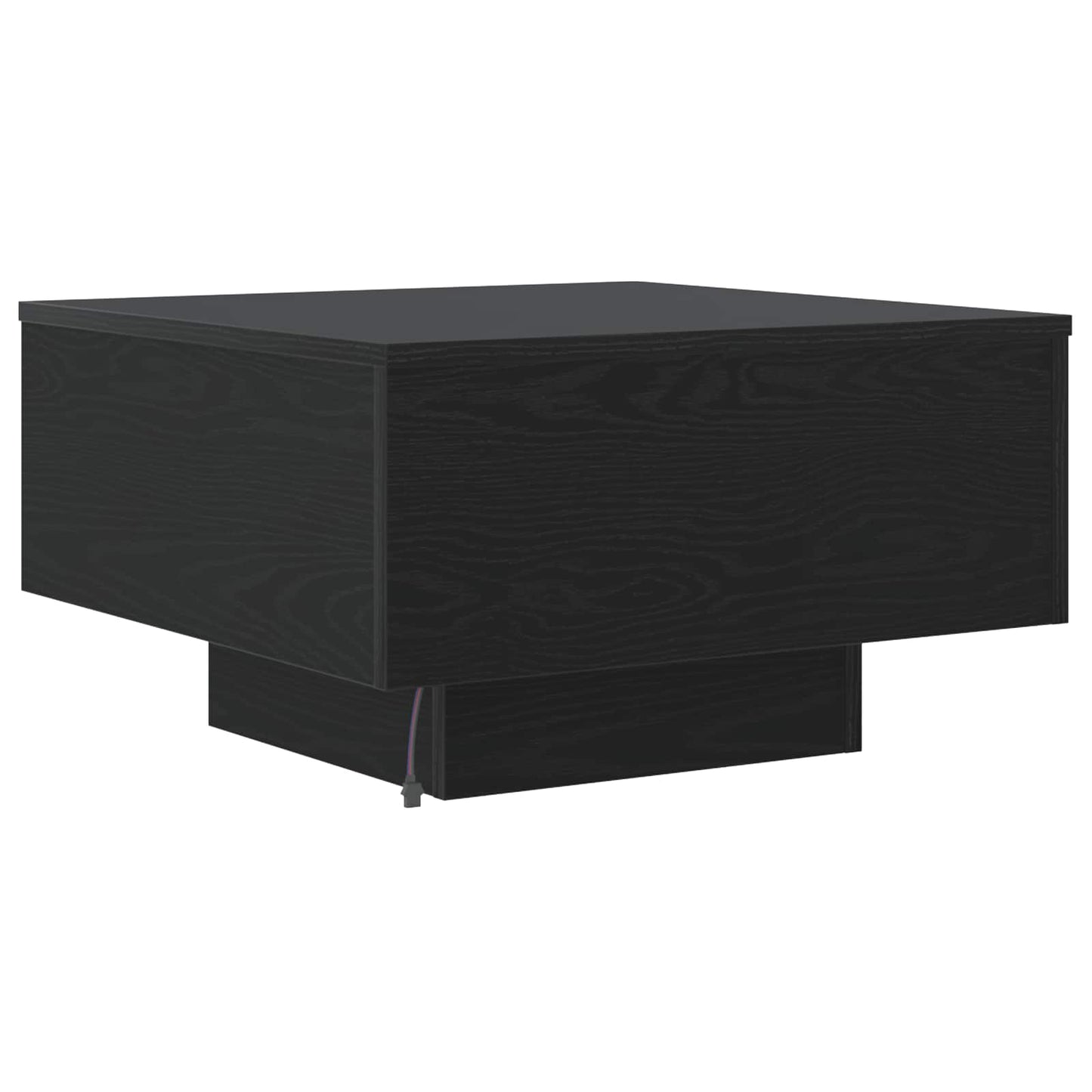 Salontafel Zwart Eiken 55 x 55 x 31 cm Bewerkt hout