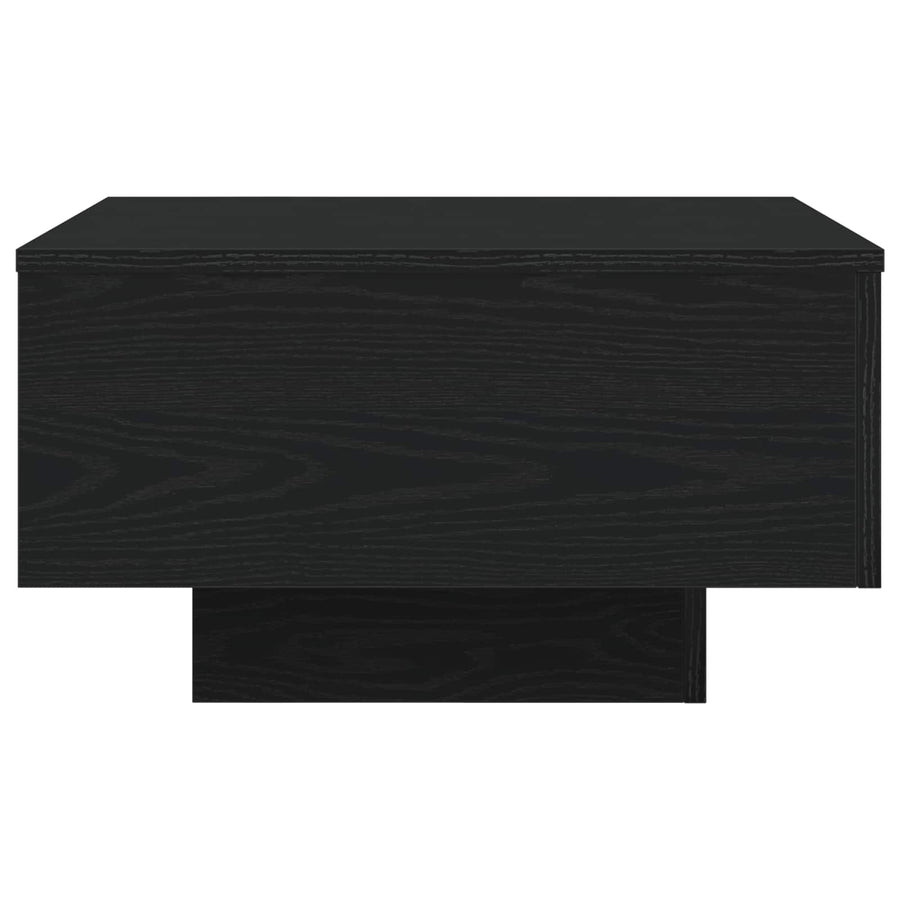 Salontafel Zwart Eiken 55 x 55 x 31 cm Bewerkt hout