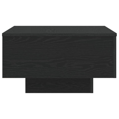 Salontafel Zwart Eiken 55 x 55 x 31 cm Bewerkt hout