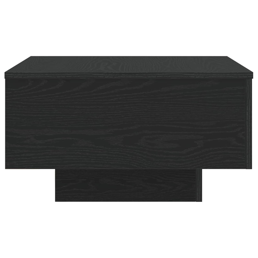 Salontafel Zwart Eiken 55 x 55 x 31 cm Bewerkt hout