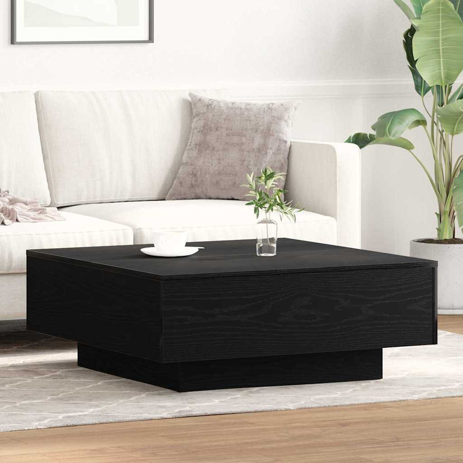 Salontafel Zwart Eiken 80 x 80 x 31 cm