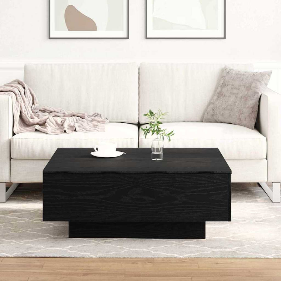 Salontafel Zwart Eiken 80 x 80 x 31 cm