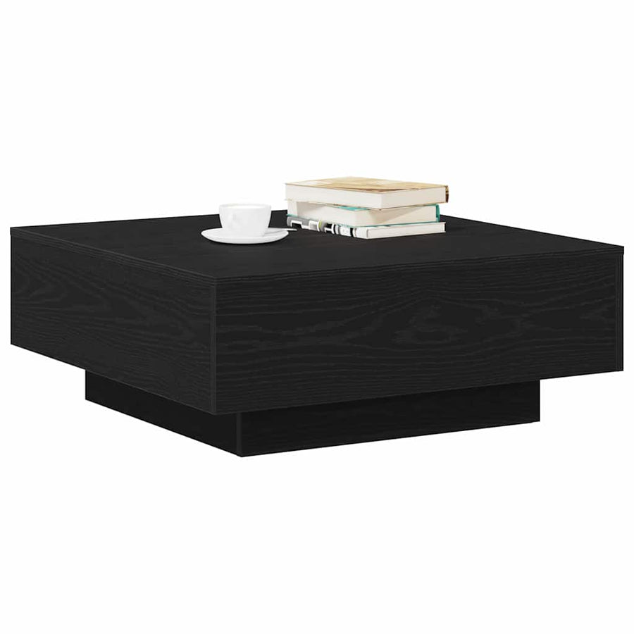 Salontafel Zwart Eiken 80 x 80 x 31 cm
