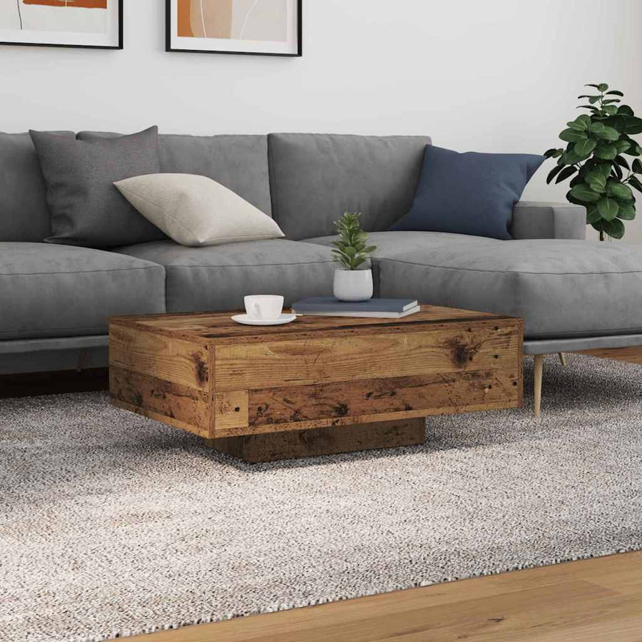 Salontafel Oudhout 85 x 55 x 31 cm Bewerkt hout