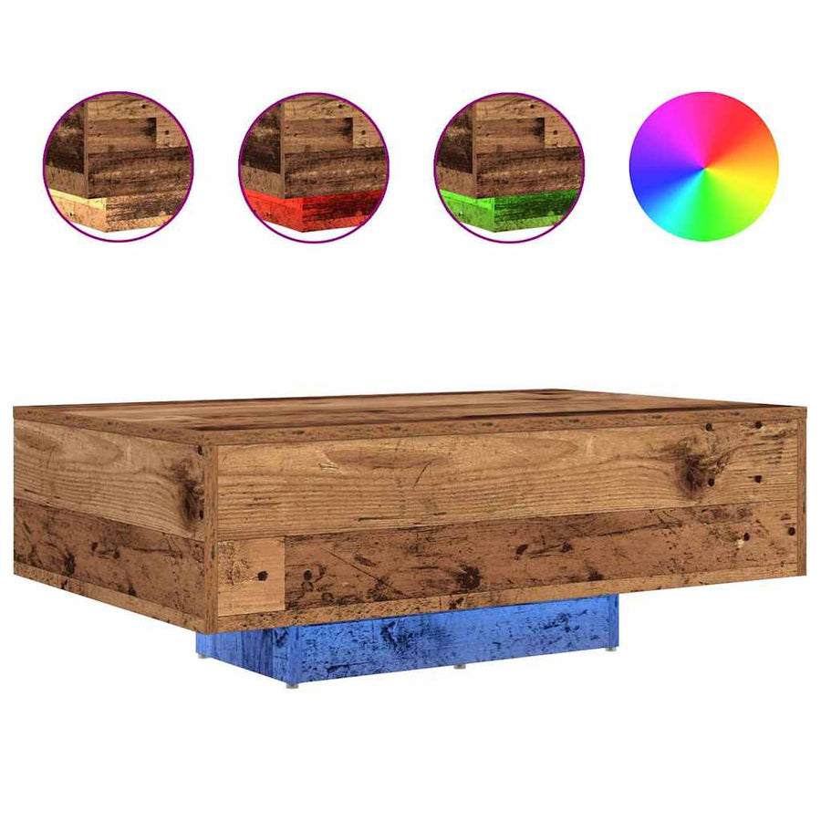 Salontafel Oudhout 85 x 55 x 31 cm Bewerkt hout
