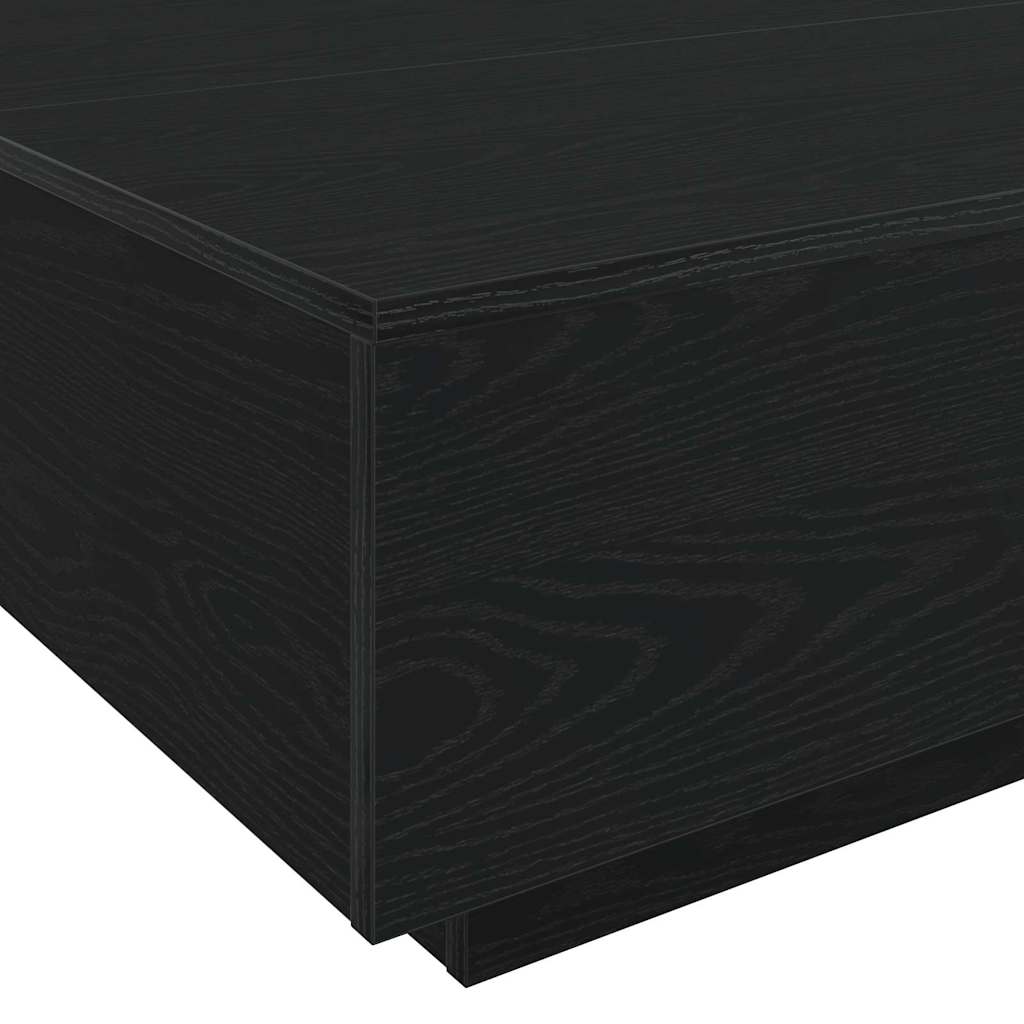 Salontafel Zwart Eiken 85 x 55 x 31 cm Bewerkt hout