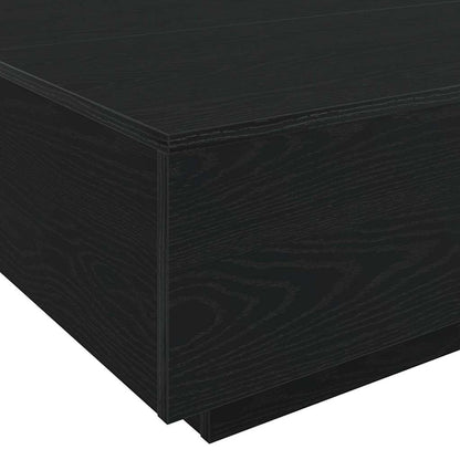 Salontafel Zwart Eiken 85 x 55 x 31 cm Bewerkt hout