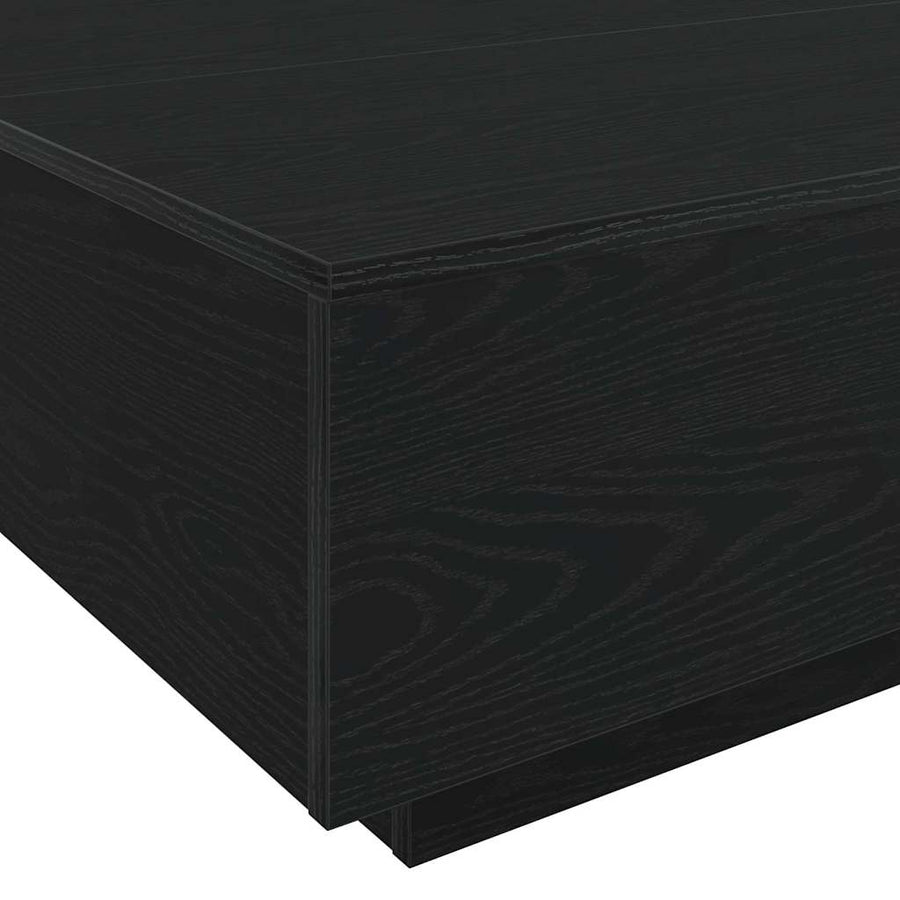 Salontafel Zwart Eiken 85 x 55 x 31 cm Bewerkt hout