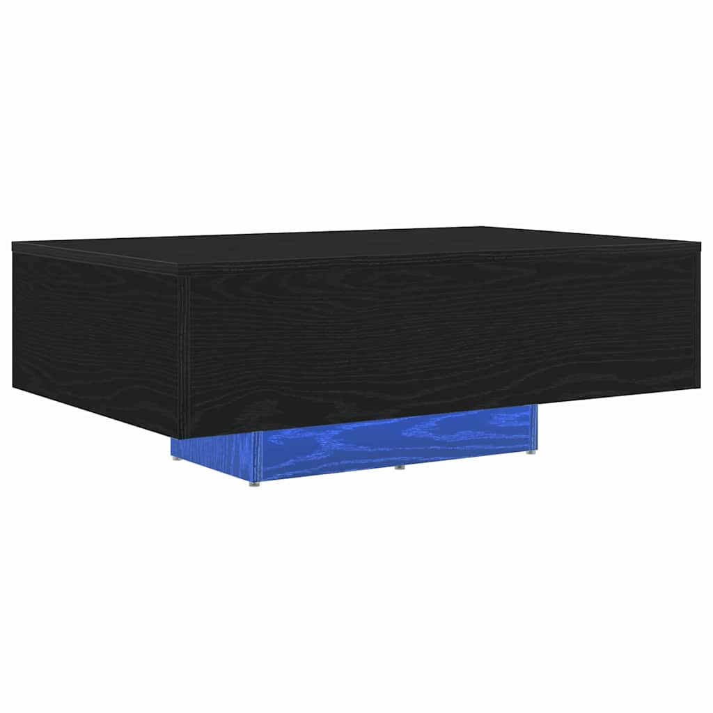 Salontafel Zwart Eiken 85 x 55 x 31 cm Bewerkt hout