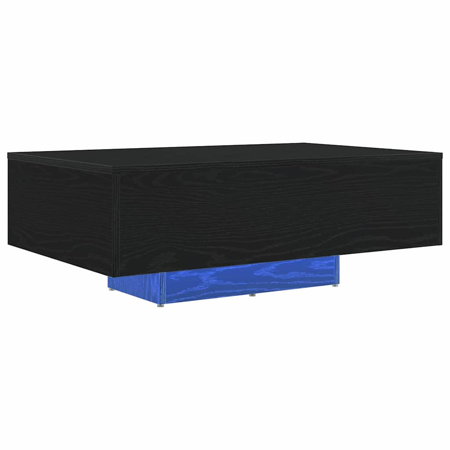 Salontafel Zwart Eiken 85 x 55 x 31 cm Bewerkt hout