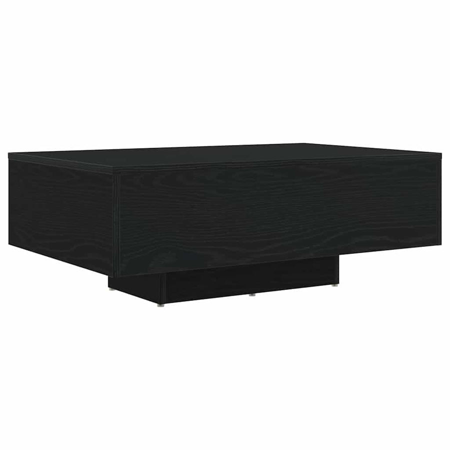 Salontafel Zwart Eiken 85 x 55 x 31 cm Bewerkt hout