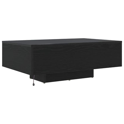 Salontafel Zwart Eiken 85 x 55 x 31 cm Bewerkt hout