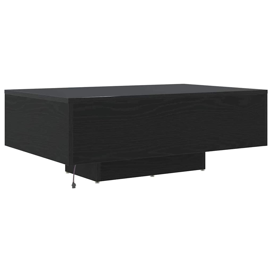 Salontafel Zwart Eiken 85 x 55 x 31 cm Bewerkt hout