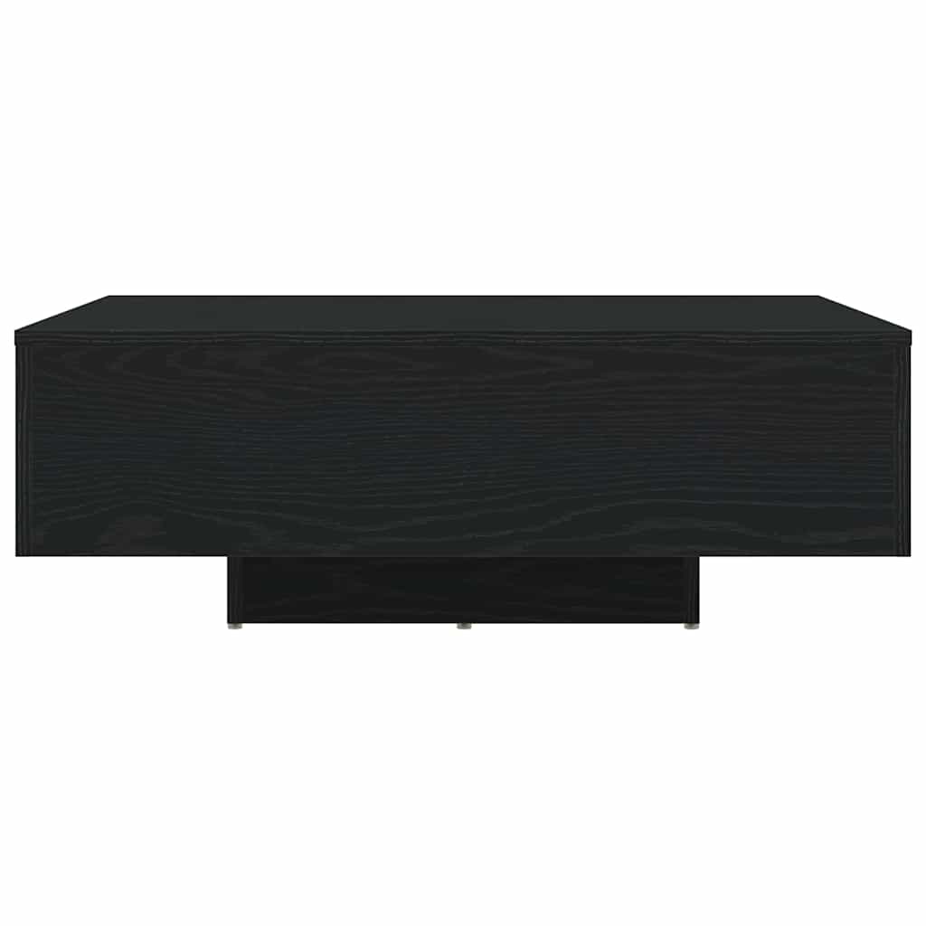 Salontafel Zwart Eiken 85 x 55 x 31 cm Bewerkt hout