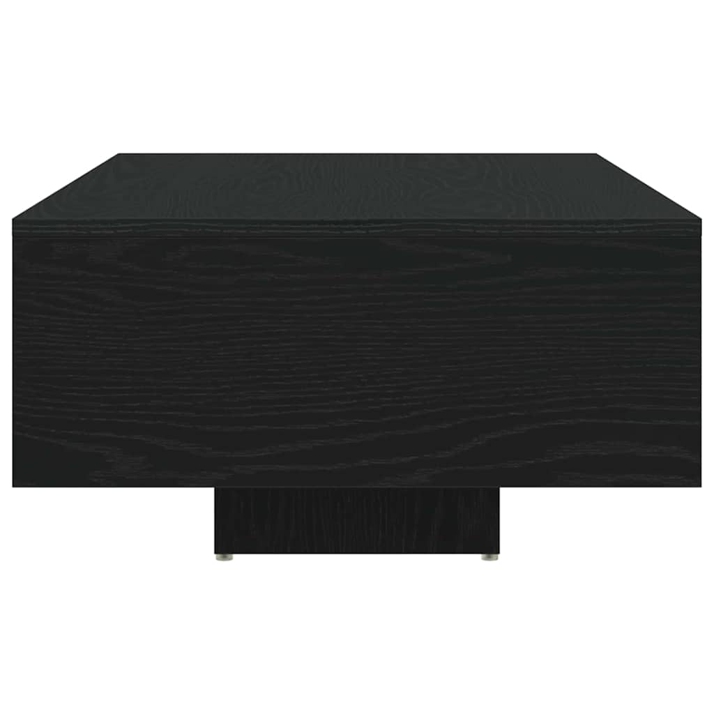 Salontafel Zwart Eiken 85 x 55 x 31 cm Bewerkt hout