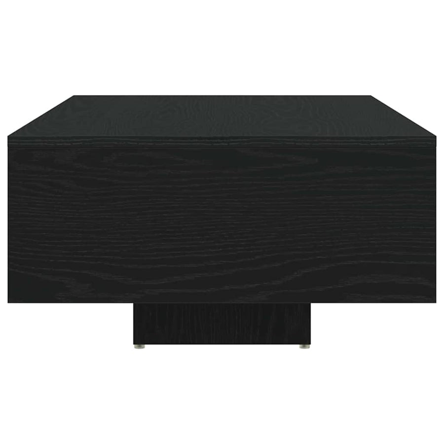 Salontafel Zwart Eiken 85 x 55 x 31 cm Bewerkt hout