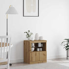 LED Sideboard Brown 60.5 x 37 x 67 cm Engineered Wood