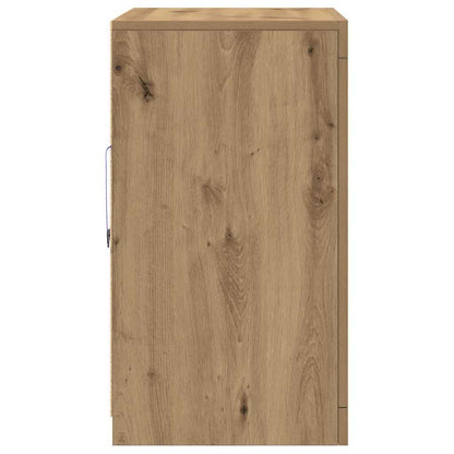 LED Sideboard Bruin 60,5 x 37 x 67 cm Bewerkt hout