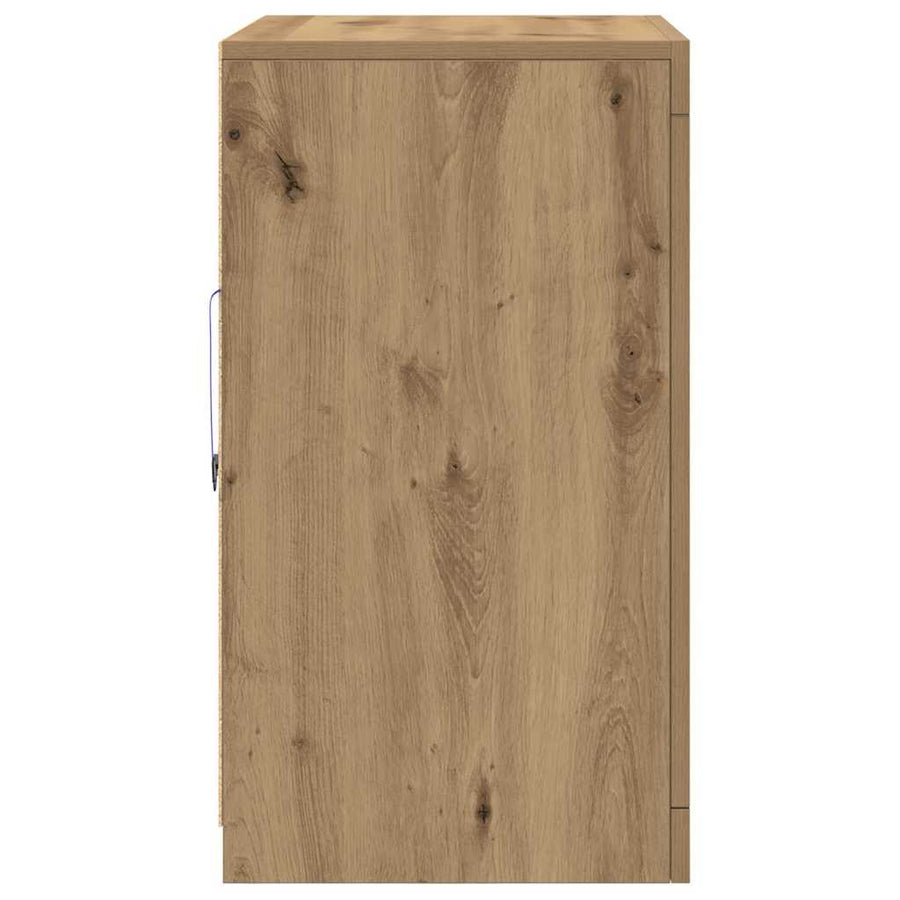 LED Sideboard Bruin 60,5 x 37 x 67 cm Bewerkt hout