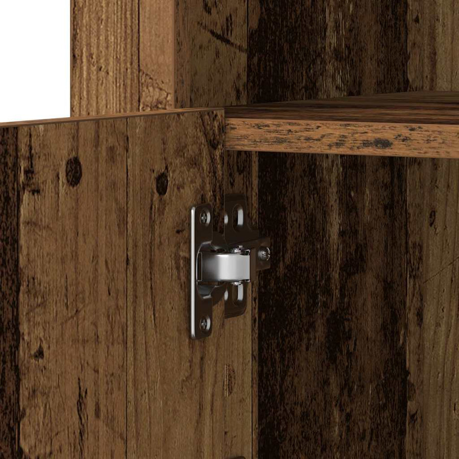 LED Sideboard Oudhout 41 x 37 x 67 cm Bewerkt hout