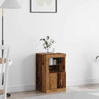 LED Sideboard Reclaimed Wood 41 x 37 x 67 cm Engineered Wood