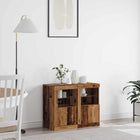LED Sideboard 2 pcs Solid Wood 41 x 37 x 67 cm Engineered Wood
