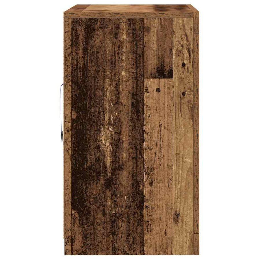 Zijkasten met LED-verlichting 2 stuks Oud Hout 41x37x67 cm
