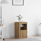 LED Sideboard Artisan Oak 41 x 37 x 67 cm Engineered Wood
