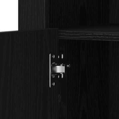 LED Sideboard 2 pcs Zwart Eiken 41 x 37 x 67 cm Bewerkt hout
