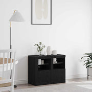 Dressoir 41x37x67 cm zwart eiken met LED