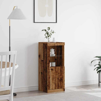 Dressoir Met Led-Verlichting 41X37X100 Cm Kleurig Oud hout