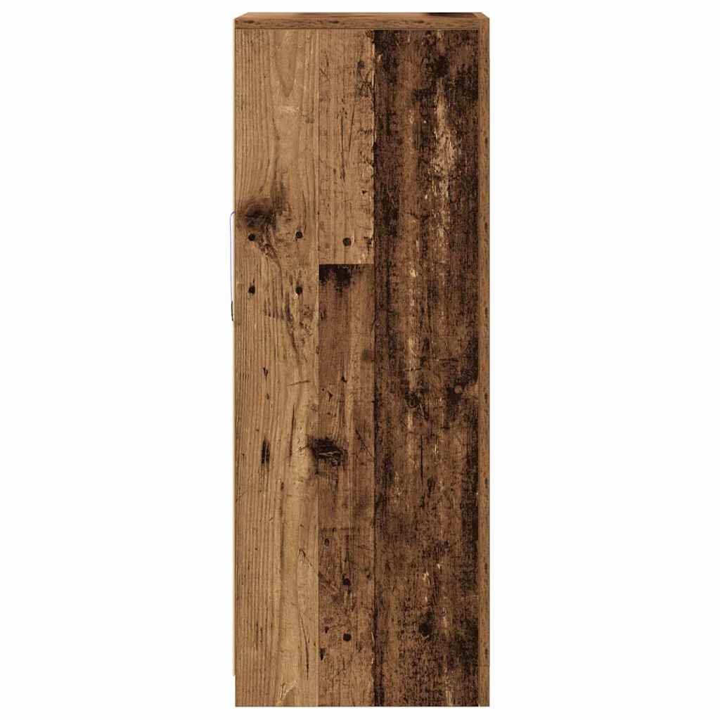 Dressoir Met Led-Verlichting 41X37X100 Cm Kleurig Oud hout