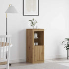 Dressoir 41x37x100 cm bruin artisanaal eiken led