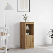 Dressoir 41x37x100 cm bruin artisanaal eiken led