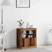 Dressoir 60,5x37x67 cm bewerkt hout bruin LED