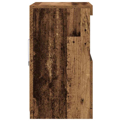 LED Sideboard Bruin 60,5 x 37 x 67 cm Bewerkt hout