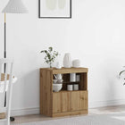 LED Sideboard Brown 60.5 x 37 x 67 cm Engineered Wood