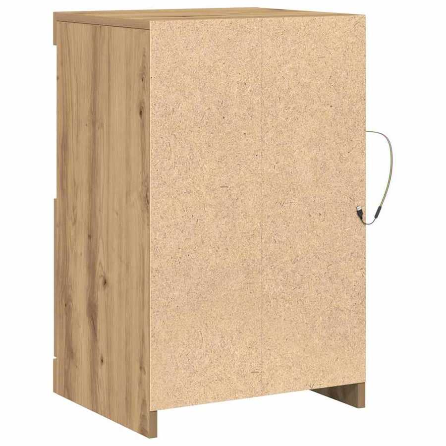 LED Sideboard Artisan Eiken 41 x 37 x 67 cm Bewerkt hout