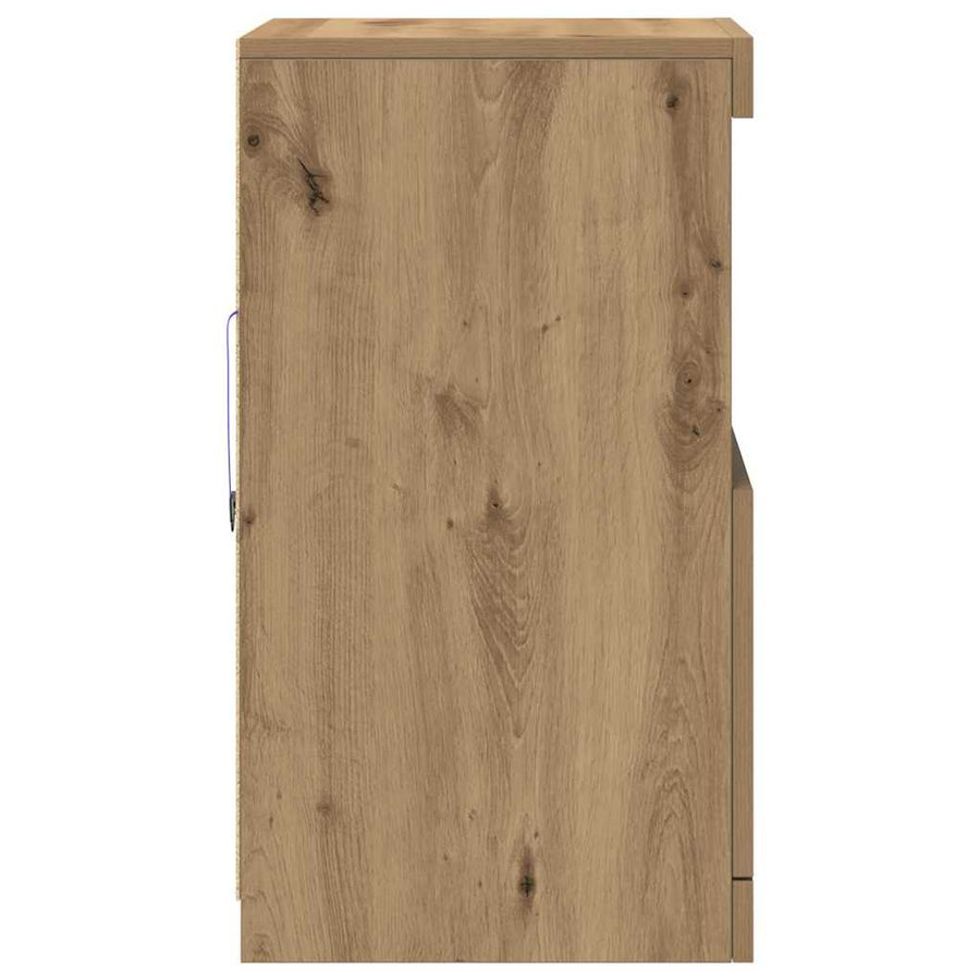 LED Sideboard Artisan Eiken 41 x 37 x 67 cm Bewerkt hout