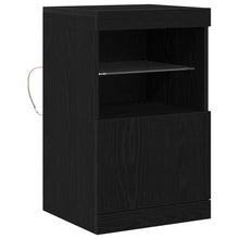 LED Sideboard Zwart Eiken 41 x 37 x 67 cm Bewerkt hout