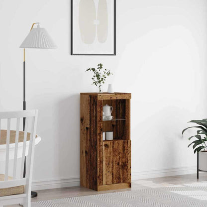 LED Sideboard Oudhout 41 x 37 x 100 cm Bewerkt hout