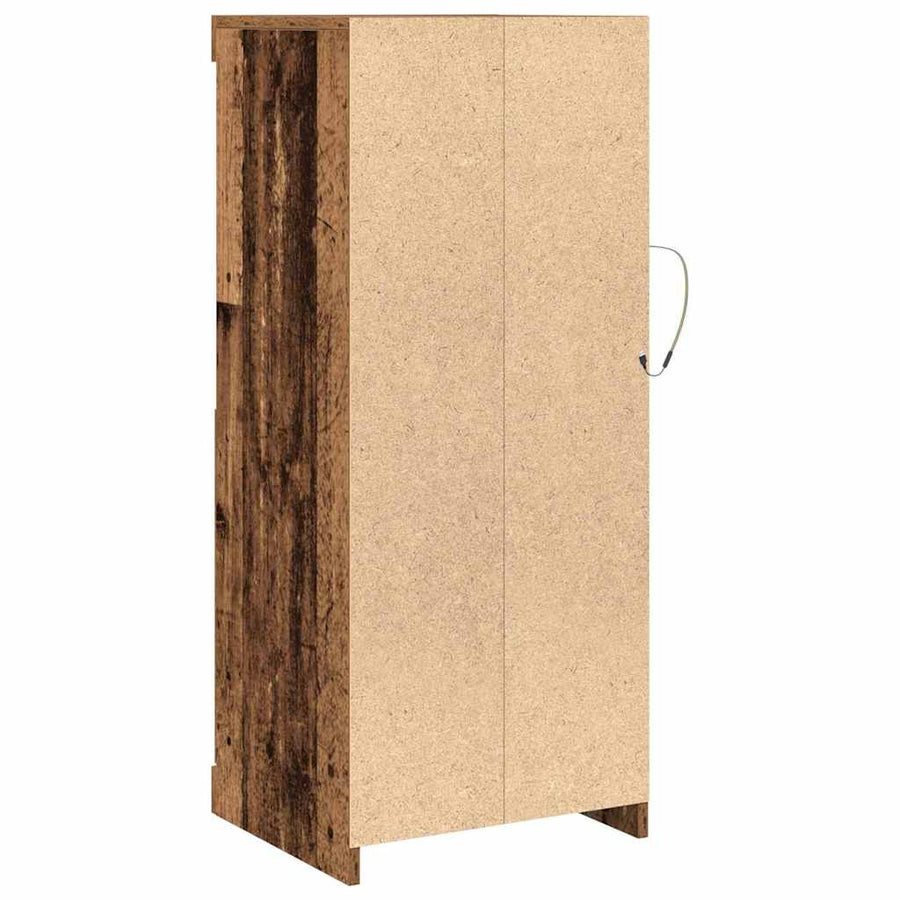 LED Sideboard Oudhout 41 x 37 x 100 cm Bewerkt hout