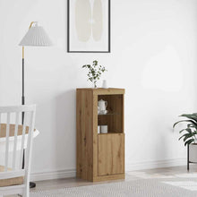 LED Sideboard Artisan Eiken 41 x 37 x 100 cm Bewerkt hout