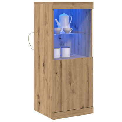 LED Sideboard Artisan Eiken 41 x 37 x 100 cm Bewerkt hout