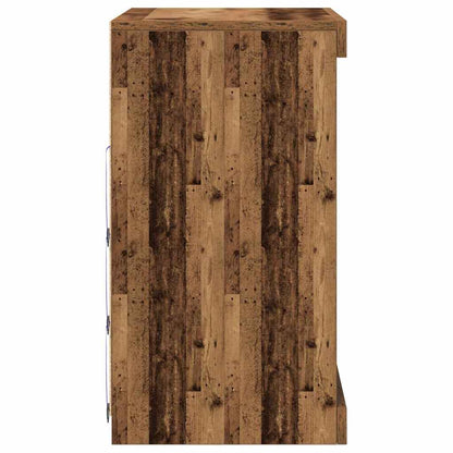 LED Sideboard Oudhout 60,5 x 37 x 67 cm Bewerkt hout