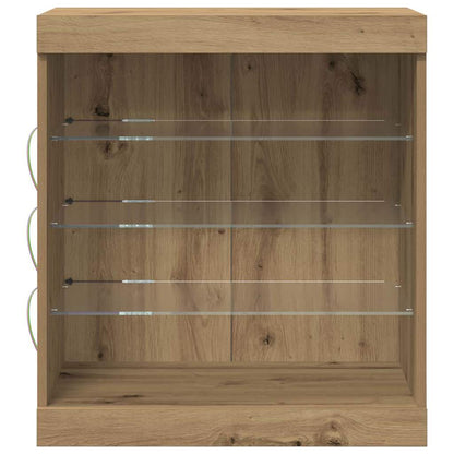 LED Sideboard Artisan Eiken 60,5 x 37 x 67 cm Bewerkt hout