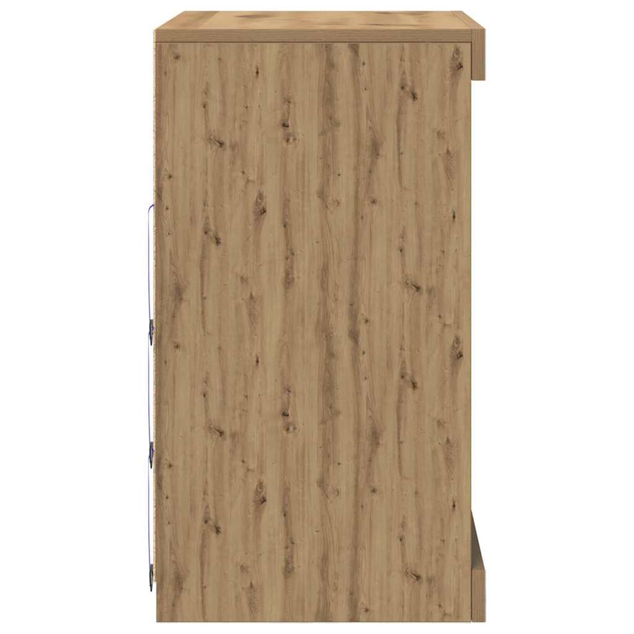 LED Sideboard Artisan Eiken 60,5 x 37 x 67 cm Bewerkt hout